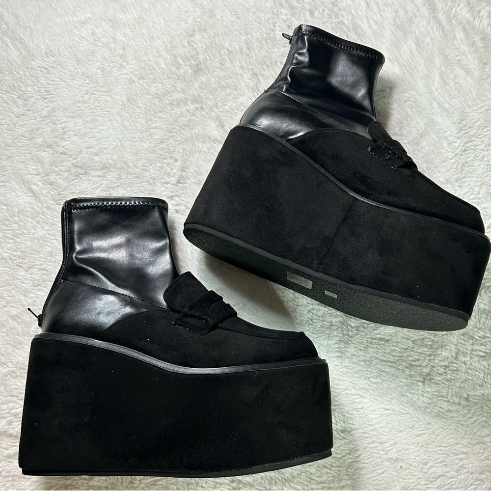 Lemon drop black platform loafers - Picture 4 of 6